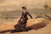 Winslow Homer The woman on the beach Spain oil painting artist